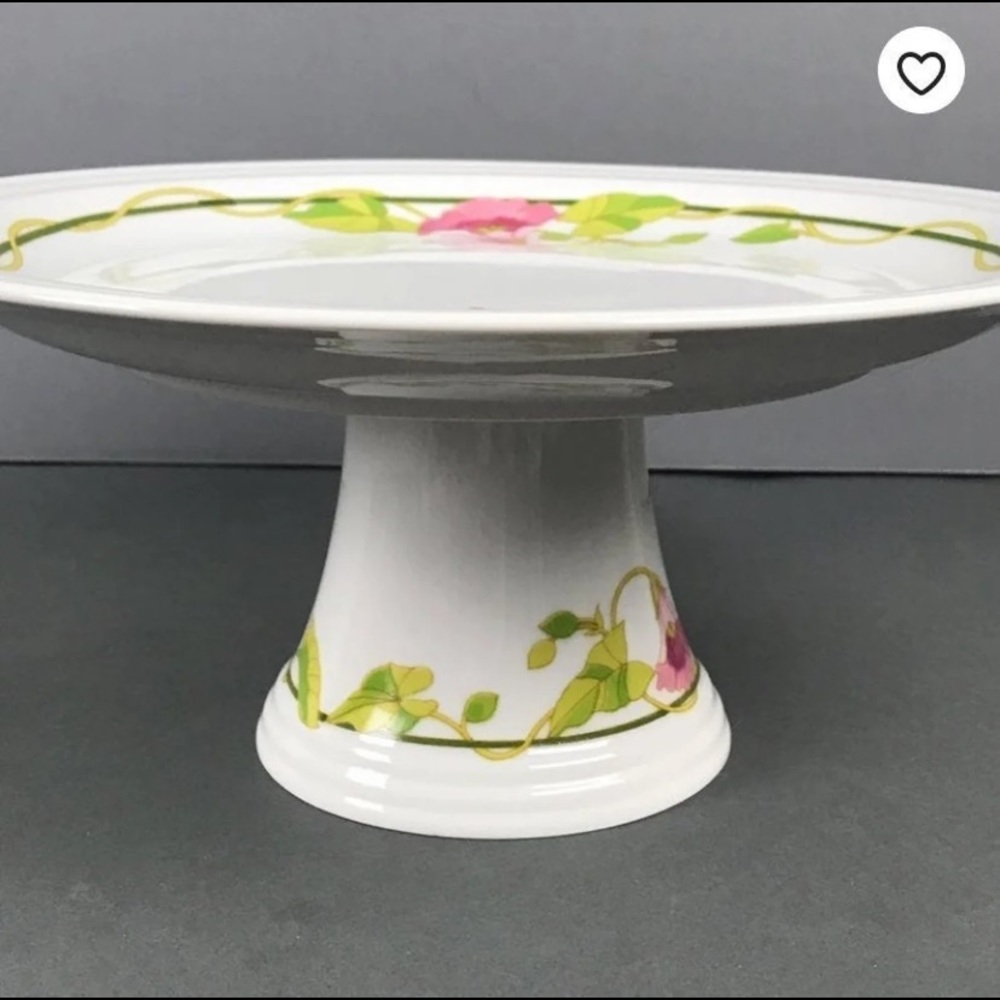 Portsmouth Cake Plate, Toscany Morning Glory